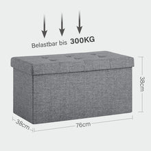 Lade das Bild in den Galerie-Viewer, Sitzbank mit Stauraum, Sitzhocker Faltbar Sitztruhe belastbar bis 300 kg, Deckel Abnehmbar76CM
