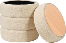 Lade das Bild in den Galerie-Viewer, Teddy Hocker mit Stauraum - Runder Sitzhocker(37*47H)
