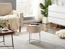 Lade das Bild in den Galerie-Viewer, Runder Velvet Hocker,Gittermaster Hocker,Polsterhocker,Footrest Stool Ottoman,Samt Hocker bis zu 100 kg belastbar
