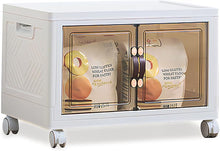 Lade das Bild in den Galerie-Viewer, 60L x 1, Faltbare Aufbewahrungsbox mit Deckel,Aufbewahrungsregal mit boxen,Stapelboxen,Kunststoffbox mit Türen
