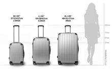 Lade das Bild in den Galerie-Viewer, Handgepäck Koffer Reisekoffer mit Rollen Trolley Handgepäck Trolley Rollkoffer Sicherheit Zahlenschloß Airline-kompatibel Handgepäck 4 Rollen(Silber)
