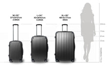 Lade das Bild in den Galerie-Viewer, Handgepäck Koffer Reisekoffer mit Rollen Trolley Handgepäck Trolley Rollkoffer Sicherheit Zahlenschloß Airline-kompatibel Handgepäck 4 Rollen(Schwarz)
