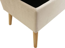 Lade das Bild in den Galerie-Viewer, Sitzbank mit Stauraum Sitztruhen Footstool Aufbewahrungsbox Stuhl Polstersitz aus Samt Moderne Möbel (Beige -Samt)
