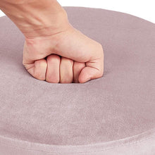 Lade das Bild in den Galerie-Viewer, Hocker Zylindrischer Samthocker Sitzhocker mit Stauraum rund, Polsterhocker kleiner,Fußbank Hocker ,Maximale Belastung 150kg,Größe 37x37x41.5cm(Pink)
