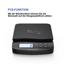 Lade das Bild in den Galerie-Viewer, Digitale Postwaage, Paketwaage, Briefwaage, Versandwaage, Feineinteilung in 1 g Schritten«, LCD Anzeige, grammgenau bis 30kg
