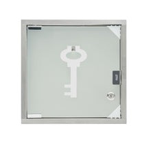 Lade das Bild in den Galerie-Viewer, Schlüsselkästen«, aus Edelstahl. abschließbare Tür mit 2 Schlüsseln und 8 Haken
