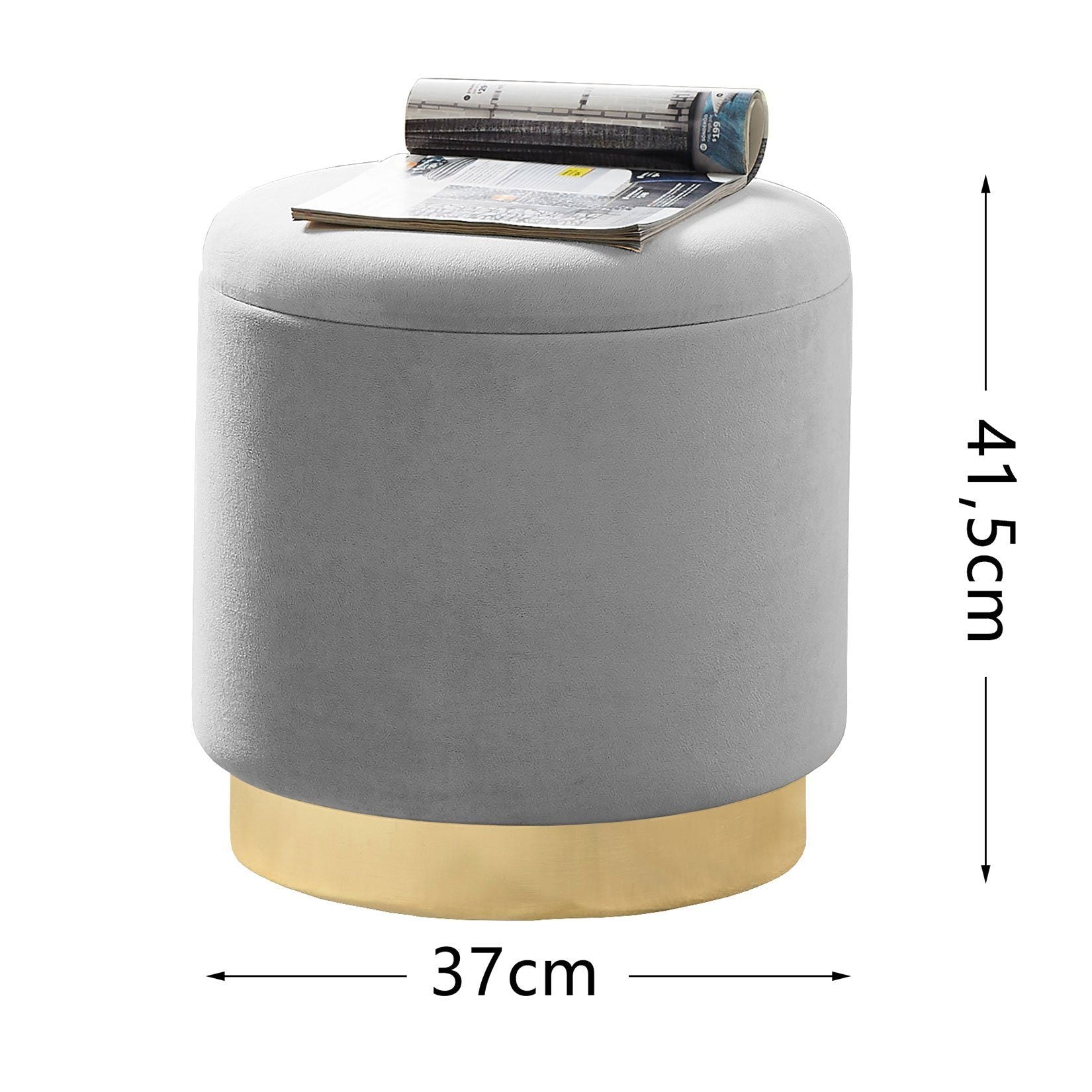Hocker Zylindrischer Samthocker Sitzhocker mit Stauraum rund, Polsterh – Zedelmaier Shop