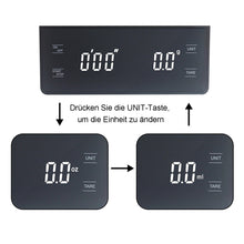 Lade das Bild in den Galerie-Viewer, Digitale Kaffeewaage, Küchenwaage, Max3kg / D 0,1g hochpräzise, Espressowaage mit LCD-Touchscreen und eingebautem Timer
