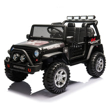 Lade das Bild in den Galerie-Viewer, Kinder Auto Elektro,2 Sitzer Mit 12V Batterieleistung,2x45W Motor,2.4G-Fernbedienung,3 Geschwindigkeiten,LED-Lichter,Musik,UKW-Radio ab 3 Jahre
