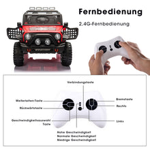 Lade das Bild in den Galerie-Viewer, Kinder Auto Elektro,2 Sitzer Mit 12V Batterieleistung,2x45W Motor,2.4G-Fernbedienung,3 Geschwindigkeiten,LED-Lichter,Musik,UKW-Radio ab 3 Jahre
