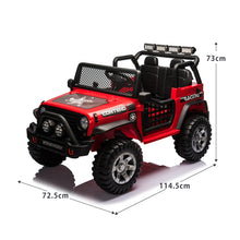 Lade das Bild in den Galerie-Viewer, Kinder Auto Elektro,2 Sitzer Mit 12V Batterieleistung,2x45W Motor,2.4G-Fernbedienung,3 Geschwindigkeiten,LED-Lichter,Musik,UKW-Radio ab 3 Jahre
