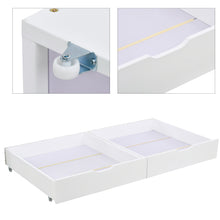 Lade das Bild in den Galerie-Viewer, Hausbett Kinderbett Jugendbett 160x80 mit Rausfallschutz，vielseitiges Holz Kinderbett ，Massivholz Kinder Bett mit Rausfallschutz Fenster und Lattenrost
