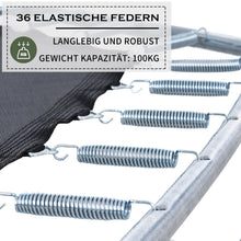 Lade das Bild in den Galerie-Viewer, Outdoor TÜV Rheinland Zertifizierung Gartentrampolin, Kindertrampolinm inkl. Leiter, gepolsterten Stangen, rutschen , Sicherheitsnetz, Randabdeckung &amp; Zubehör
