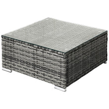 Lade das Bild in den Galerie-Viewer, Polyrattan Lounge set sofa, 5-Sitzer-Gartenmöbel-Set mit grauen Anti-UV-Kissen, abnehmbare Bezüge, Rattan-Ecksofa mit Einzelsofa und Couchtisch für 4-5 Personen
