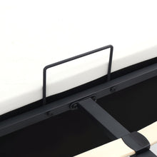 Lade das Bild in den Galerie-Viewer, Polsterbett, LED-Bett, 140*200cm, mit Lattenrost und Stauraum, mit beleuchtetem Kopfteil in diversen Farben，Weiß,Kopfteil &amp; Kunstleder
