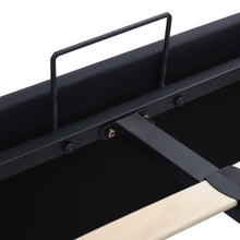 Lade das Bild in den Galerie-Viewer, Polsterbett,140*200cm LED-Bett，mit Lattenrost und Stauraum, mit beleuchtetem Kopfteil in diversen Farben，Schwarz，Kunstleder &amp; Holz
