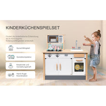 Lade das Bild in den Galerie-Viewer, Klassisches Kinderküchen-Spielset aus Holz, Kochset, Rollenspiel für Mädchen und Jungen
