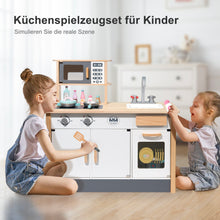 Lade das Bild in den Galerie-Viewer, Klassisches Kinderküchen-Spielset aus Holz, Kochset, Rollenspiel für Mädchen und Jungen
