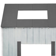 Lade das Bild in den Galerie-Viewer, Spielbett Hausbett 200x90,Jugendbett mit Dach und Fenster, Rausfallschutz , Holz Kinderbett Jungen Mädchen Massivholz mit Lattenrost, Grau&amp;Weiß
