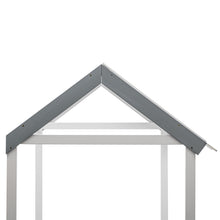 Lade das Bild in den Galerie-Viewer, Spielbett Hausbett 200x90, Tricolor Spleißholzlatten Dekorative Hausform,Rausfallschutz Kinderbett, Massivholz Kinderbett mit Lattenrost
