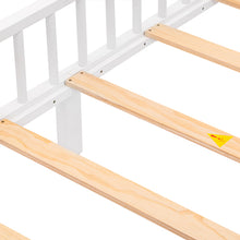 Lade das Bild in den Galerie-Viewer, Hausbett Kinderbett Jugendbett 200x90 Funktionsbett mit Bücherregal Ablage mit Fallschutz Multifunktionsholz Kinderbett Jungen und Mädchen Weiß Schubladen Massivholz Kinderbett mit Lattenrost Weiß
