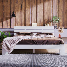 Lade das Bild in den Galerie-Viewer, Holzbett Doppelbett aus Bettgestell mit Kopfteil mit Lattenrost-200 x 140 cm Massivholz FSC Massiv Doppelbett als Kieferbett verwendbar
