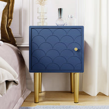 Lade das Bild in den Galerie-Viewer, Nachttisch,FSC-zertifiziert,Nachtschrank Beistelltisch,Marineblau, Sofatisch passend zu jedem Bett &amp; Schlafzimmer - H50/B35/T35 cm
