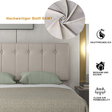 Lade das Bild in den Galerie-Viewer, Polsterbett 140*200, Doppelbett mit Hydraulisch anhebbarer Bettstauraum ,höhenverstellbares Polsterkopfteil, Metalllattenrost, Hautfreundlicher Samtstoff Doppelbett Erwachsenen Jugendbett Cremeweiß
