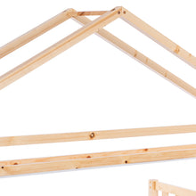 Lade das Bild in den Galerie-Viewer, Kinderbett in Holzfarbe,Kinderbett Hausbett mit Schubladen,Massivholz mit Lattenrost, Kiefernholz Hausbett , Kinder und Jugendzimmer,90x200
