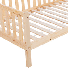 Lade das Bild in den Galerie-Viewer, Kinderbett in Holzfarbe,Kinderbett Hausbett mit Schubladen,Massivholz mit Lattenrost, Kiefernholz Hausbett , Kinder und Jugendzimmer,90x200
