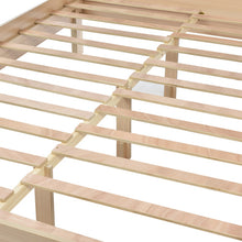 Lade das Bild in den Galerie-Viewer, Holzbett LED Stauraumbett Holzbett Doppelbett mit Kopfteil aus Bettgestell mit Lattenrost-140 x 200 cm

