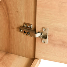 Lade das Bild in den Galerie-Viewer, Sideboard Kommode Anrichte Standschrank Lagerung Schrank Schrank Einheit mit 7 Farben LED-Leuchten für Esszimmer Wohnzimmer（Holzfarbe und schwarz）
