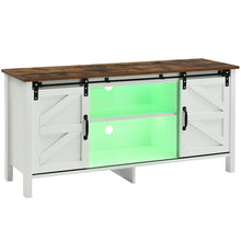Lade das Bild in den Galerie-Viewer, Großer TV-Schrank，Entertainment Center，TV Stand，Einstellbare Regale für，Wohnzimmer Esszimmer weißer fernsehschrank，Sideboard mit 2 Schiebetüren，niedriger Schrank，Modernes Design，120*40*60.5cm
