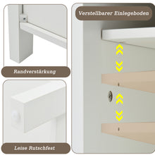 Lade das Bild in den Galerie-Viewer, Großer TV-Schrank，Entertainment Center，TV Stand，Einstellbare Regale für，Wohnzimmer Esszimmer weißer fernsehschrank，Sideboard mit 2 Schiebetüren，niedriger Schrank，Modernes Design，120*40*60.5cm
