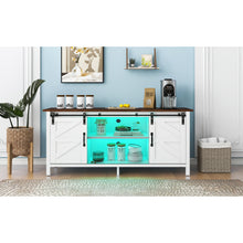 Lade das Bild in den Galerie-Viewer, Großer TV-Schrank，Entertainment Center，TV Stand，Einstellbare Regale für，Wohnzimmer Esszimmer weißer fernsehschrank，Sideboard mit 2 Schiebetüren，niedriger Schrank，Modernes Design，120*40*60.5cm
