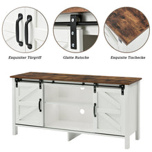 Lade das Bild in den Galerie-Viewer, Großer TV-Schrank，Entertainment Center，TV Stand，Einstellbare Regale für，Wohnzimmer Esszimmer weißer fernsehschrank，Sideboard mit 2 Schiebetüren，niedriger Schrank，Modernes Design，120*40*60.5cm
