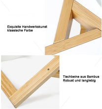 Lade das Bild in den Galerie-Viewer, Beistelltisch, Couchtisch rund aus Bambus Beinen und 3er MDF-Weißplatte, Antike chinesische Verbindungsmechanik, Hingucker in Ihrem Wohnzimmer50*51cm
