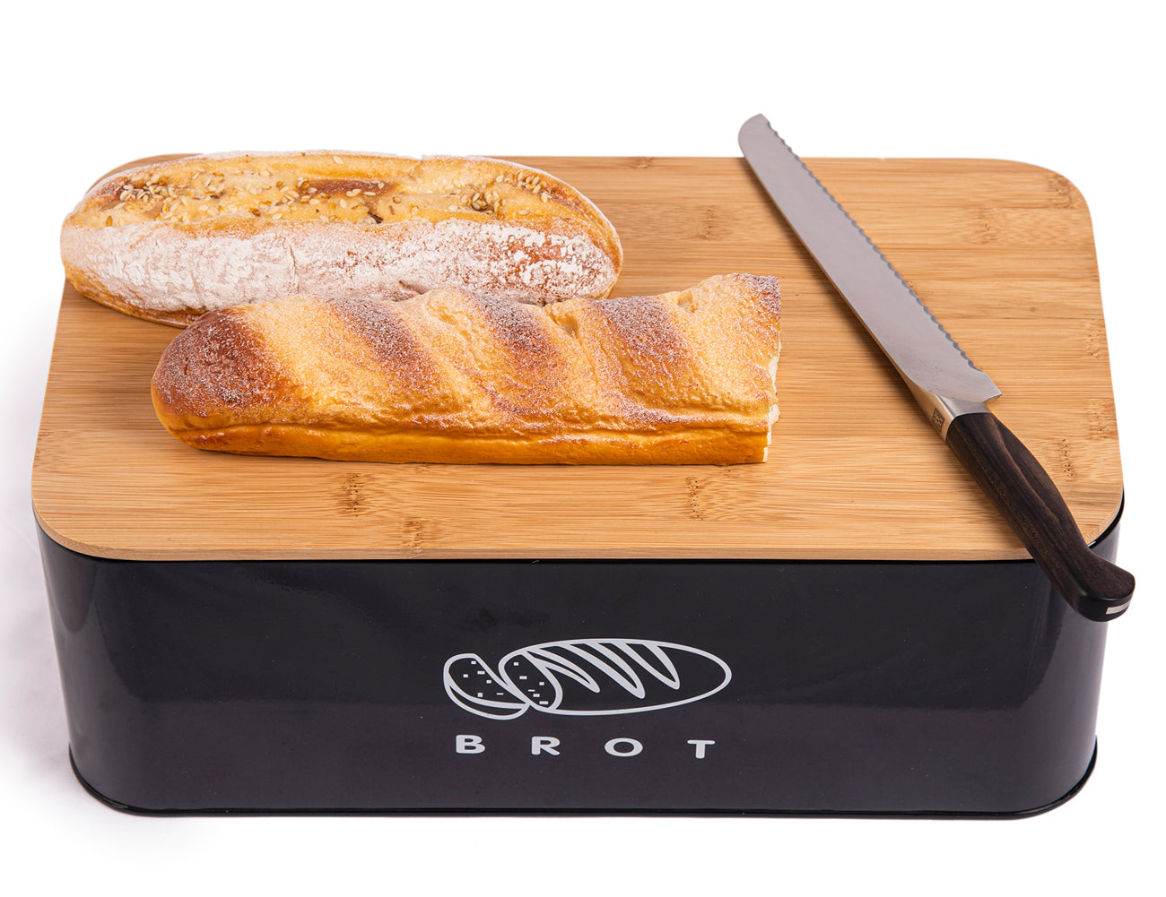 brot in metallkasten aufbewahren Brotkasten mit Deckel, Großer Knäckebrot Box aus Metall, Brotaufbewahr –  Zedelmaier Shop