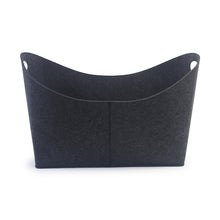 Lade das Bild in den Galerie-Viewer, Holzkorb für Kaminholz , Kaminholzkorb Groß , Filztasche Shopper , Aufbewahrungskorb für Kaminholz , Einkaufstasche mit Extra dicker Filz (Schwarz)
