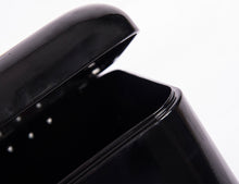 Lade das Bild in den Galerie-Viewer, Brotbox ,Großer Knäckebrot Box aus Metall, Brot und Kekse Lange Aufbewahren und Trocken Halten, Retro Design 31cm*19cm*15cm (Schwarz)
