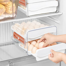 Lade das Bild in den Galerie-Viewer, Eierbox 32 eier , Eierbehälter für Kühlschrank , Doppelter Eierhalter , Eierkarton mit Zeitschaltuhr , Eier Aufbewahrung mit großem Kapazität (Weiß-32)
