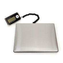 Lade das Bild in den Galerie-Viewer, Digitale Packetwaage Postwaage mit wandmontierbarem LCD-Display, Briefwaage, Körperwaage, Ladenwaage,Marktwaage«, LCD Anzeige, im Retro-design, Grammgenau bis 200kg, mit einer Edelstahlschale
