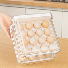Lade das Bild in den Galerie-Viewer, Eierbox 32 eier , Eierbehälter für Kühlschrank , Doppelter Eierhalter , Eierkarton mit Zeitschaltuhr , Eier Aufbewahrung mit großem Kapazität (Weiß-32)
