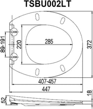 Lade das Bild in den Galerie-Viewer, Toilettendeckel mit LED Beleuchtung,WC Sitz Mit Absenkautomatik,Klodeckel mit Quick Release Funktion, Antibakterieller Toilettensitz (TSBU002LT)
