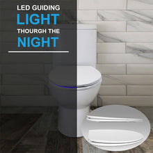 Lade das Bild in den Galerie-Viewer, Toilettendeckel mit LED Beleuchtung,WC Sitz Mit Absenkautomatik,Klodeckel mit Quick Release Funktion, Antibakterieller Toilettensitz (TSBU002LT)
