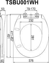 Lade das Bild in den Galerie-Viewer, Toilettendeckel,WC Sitz Mit Absenkautomatik,Klodeckel mit Quick Release Funktion, Antibakterieller Toilettensitz Oval,200KG (Ohne licht(TSBU001WH))
