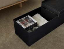 Lade das Bild in den Galerie-Viewer, Sitzbank mit Stauraum Sitzhocker Faltbar Sitztruhe belastbar bis 300 kg, Deckel Abnehmbar, 114cm。
