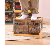 Lade das Bild in den Galerie-Viewer, Faltbare Kunststoff-Aufbewahrungsbox, Organizer Ideal zum Aufbewahren von Büchern, Kleidung, Spielzeug, Bettzeug oder als Schuhkarton (25L, blau)
