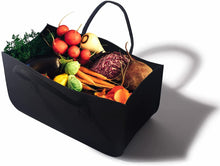 Lade das Bild in den Galerie-Viewer, 2 Stück Filztasche Kaminholztasche,Shopper Taschen mit Henkel, Holzkorb für Kaminholz, Groß Einkaufskorb Einkaufstasche, Filzkorb 50*25*25CM (Schwarz)
