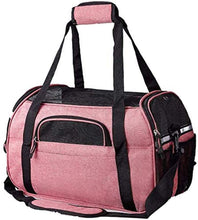 Lade das Bild in den Galerie-Viewer, Faltbare Hundetasche, Hundetragetasche, Katzentragetasche, Transporttasche Transportbox für Hunde und Katzen(M - 43 x 23 x 29 cm, Pink)
